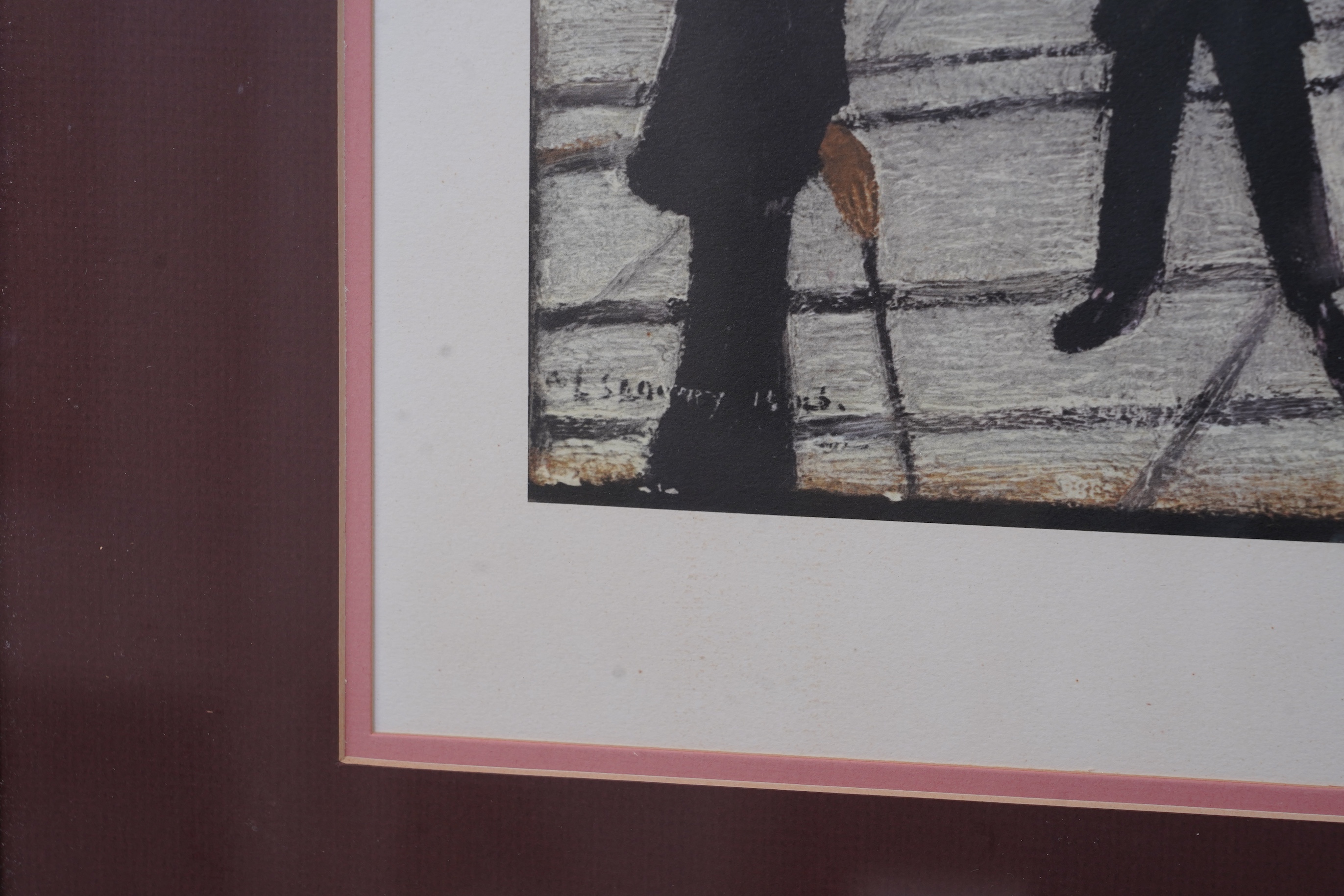 Laurence Stephen Lowry RBA, RA, 1887-1976, 'Level Crossing with Train'